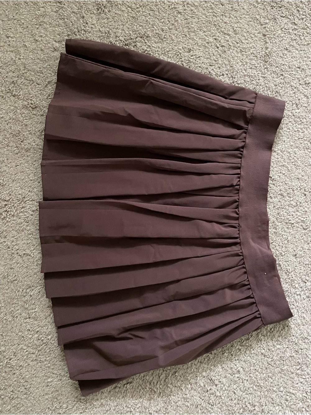 if it were me Mauve Pleated Mini Skirt